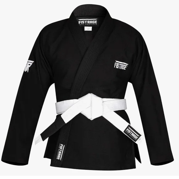 Fist Rage Black Jiu Jitsu/Martial Arts/MMA Gi with White Belt - Picture 2 of 5